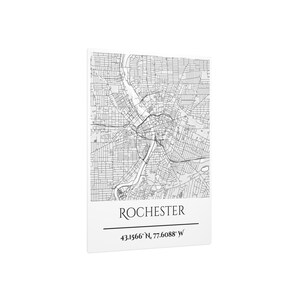 Rochester Map Schaumstoff Bord, Wand Kunst, Wohndeko - Geschenk für Sie, Stadt Karte Druck, Schild personalisierbar, individuelle Dekoration, Einzigartige Wand