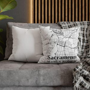 Sacramento Kissenbezug Personalisierter Sacramento Dekokissenbezug Sacramento California Wohnkultur Sacramento City Kissenbezug