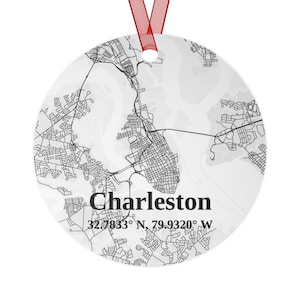 Charleston Ornament: South Carolina City Skyline Christmas Keepsake