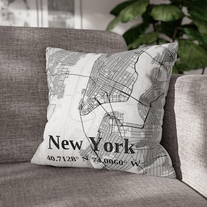 Capa de almofada personalizada da cidade de Nova York, capa de almofada decorativa da cidade de Nova York, capa de almofada da cidade de Nova York para decoração de casa