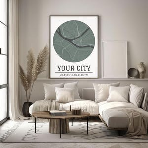Personalized City Map Print: Custom Location Wall Art