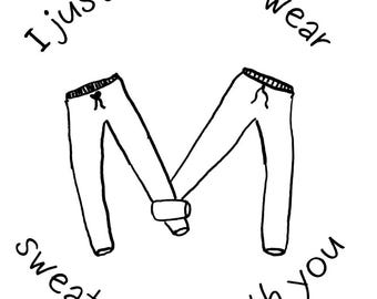 Página para colorear de pantalones deportivos con objetivos para parejas: Descarga digital acogedora