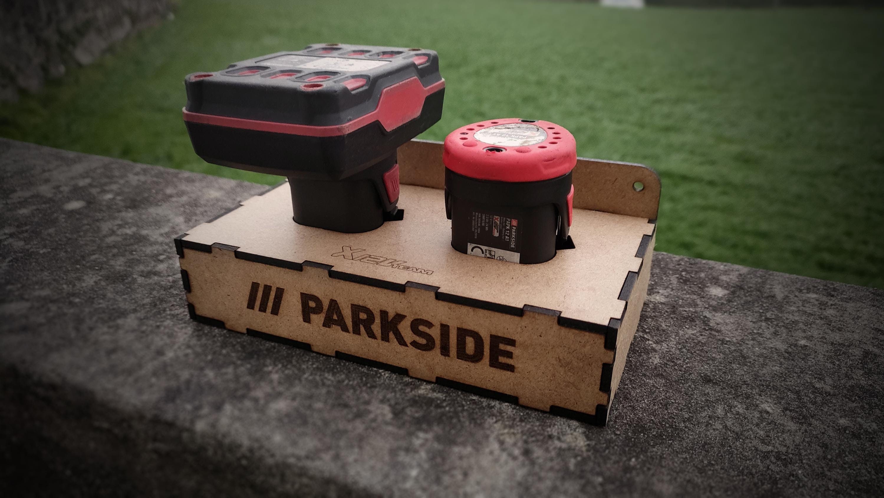 Support de batterie Parkside X12V Team - Fichier découpé au laser