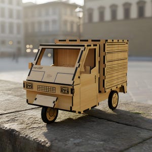Piaggio Ape 50: Kit modular 3 en 1 cortado con láser (descarga digital, archivo SVG)