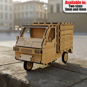 Piaggio Ape 50: 3-in-1 modulaire lasergesneden kit (digitale download, SVG-bestand)