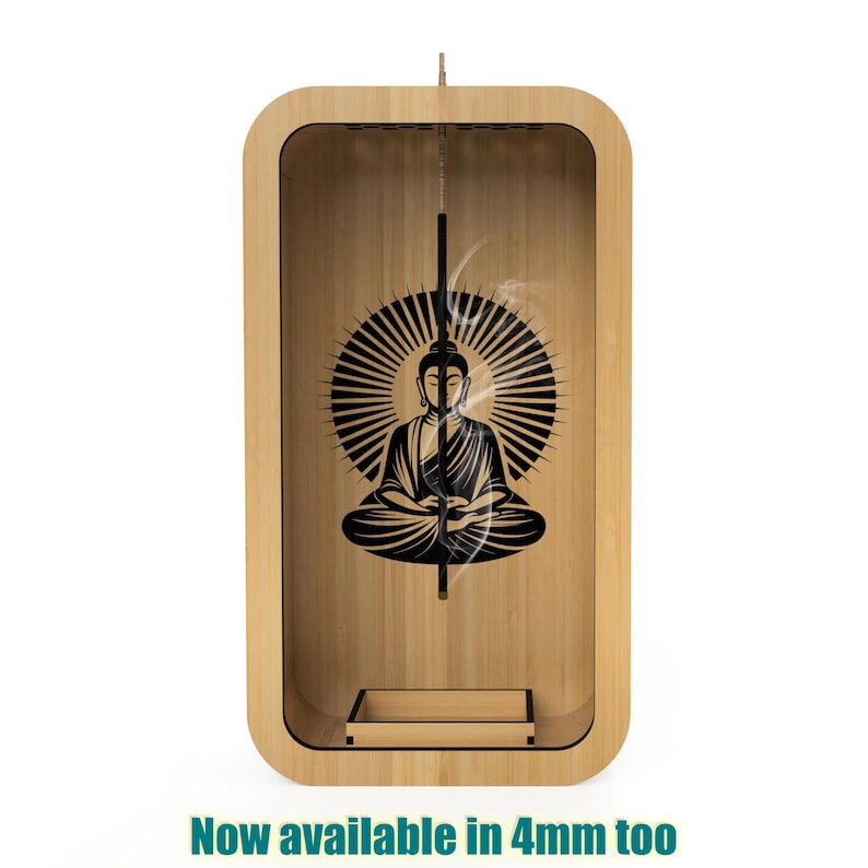 Laser Cut Incense Burner File | 9 Designs SVG 3mm MDF | Dual Function LED Candle Box image 1