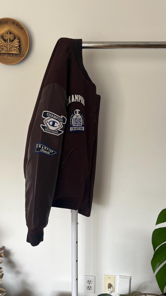 バーシティジャケット - バーガンディ - Etsy 日本