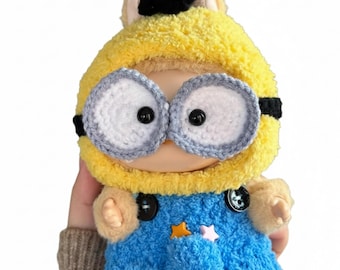 Conjunto de crochet para muñeca de 17 cm, conjunto de Minions hecho a mano