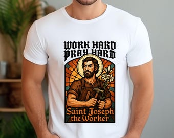 Saint Joseph the Worker T-shirt - Catholic Father's Day Gift