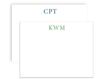 Block Monogram Notecard
