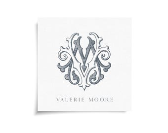 Monogram Stickers & Cards - VM - MV