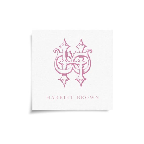Monogram Stickers & Cards - BH - HB