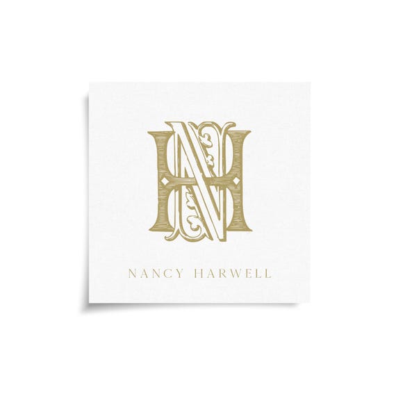 Monogram Stickers & Cards - NH - HN