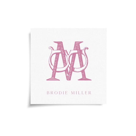 Monogram Stickers & Cards - BM - MB