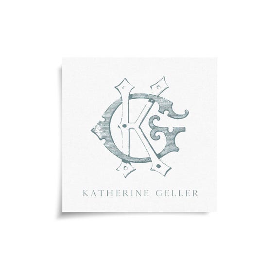 Monogram Stickers & Cards - KG - GK