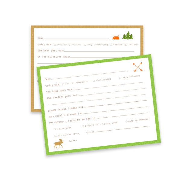 Camp Fill-In-The-Blank Notecard Pack