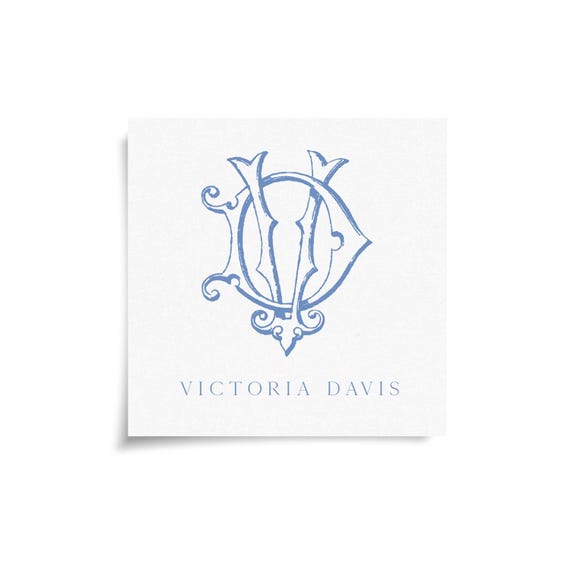 Monogram Stickers & Cards - DV - VD