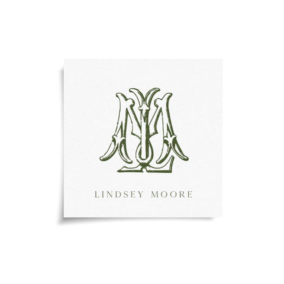 Monogram Stickers & Cards - LM - ML