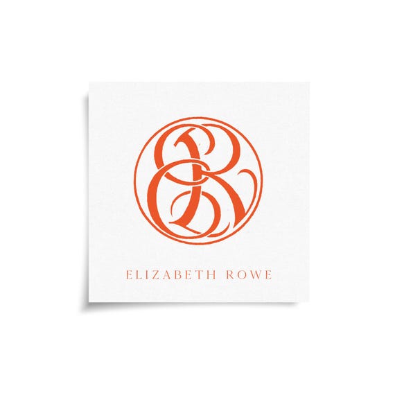 Monogram Stickers & Cards - ER - RE