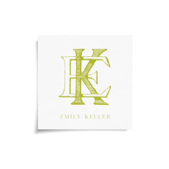 Monogram Stickers & Cards - EK - KE