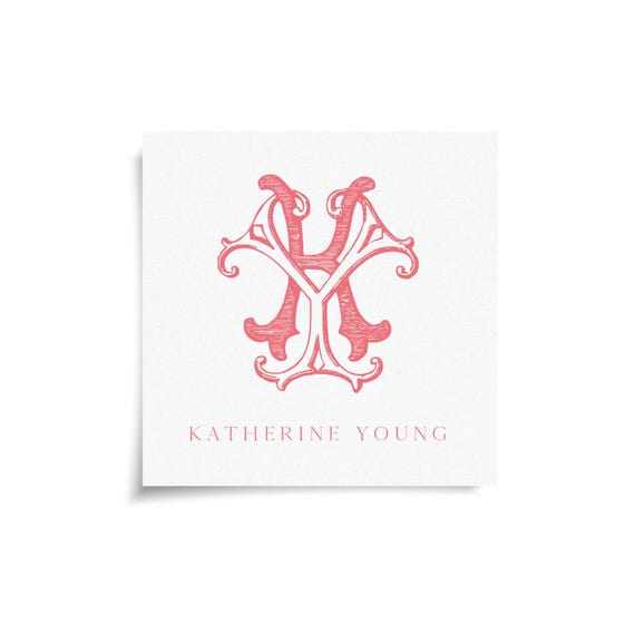 Monogram Stickers & Cards - KY - YK