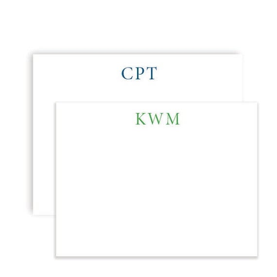 Block Monogram Notecard