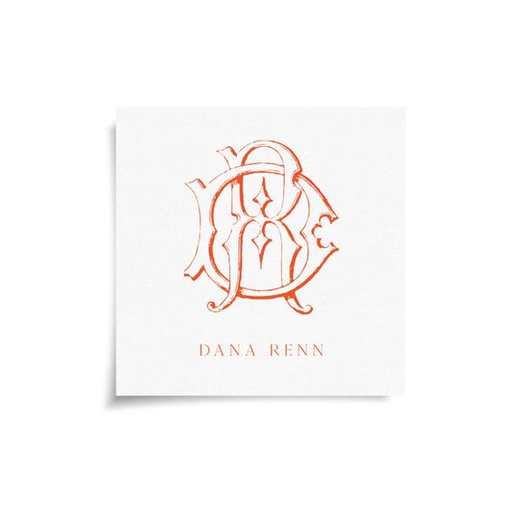 Monogram Stickers & Cards - DR - RD