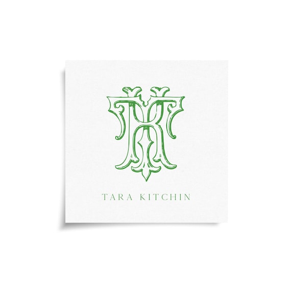 Monogram Stickers & Cards - TK - KT