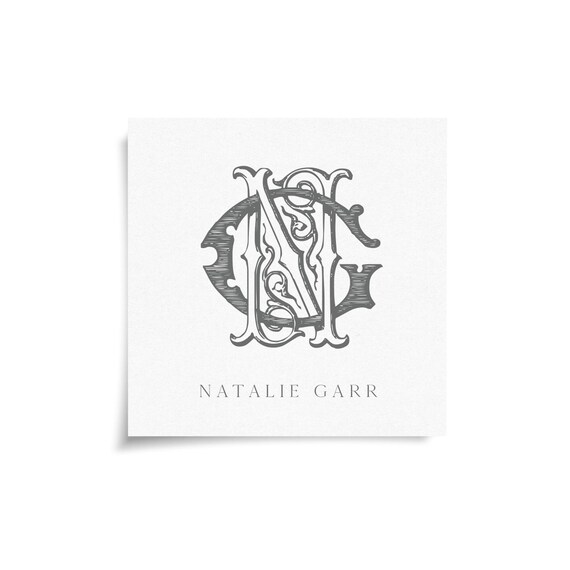 Monogram Stickers & Cards - NG - GN
