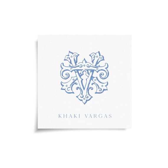 Monogram Stickers & Cards - KV - VK