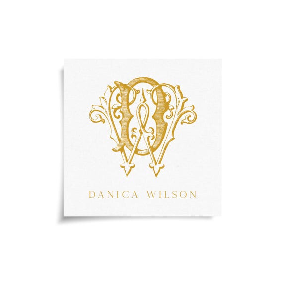 Monogram Stickers & Cards - DW - WD