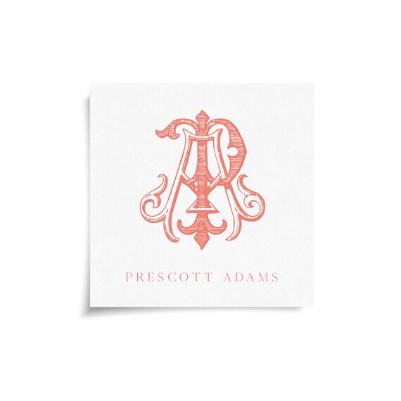 Monogram Stickers & Cards - AP - PA
