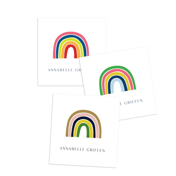 Personalized Rainbow Stickers