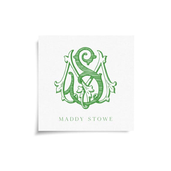 Monogram Stickers & Cards - MS - SM