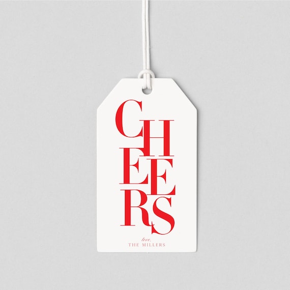 Cheers Holiday Gift Tag
