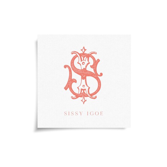 Monogram Stickers & Cards - SI - IS
