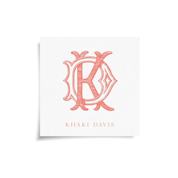 Monogram Stickers & Cards - DK - KD