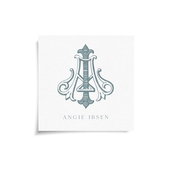 Monogram Stickers & Cards - AI - IA