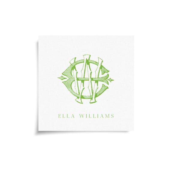 Monogram Stickers & Cards - EW - WE