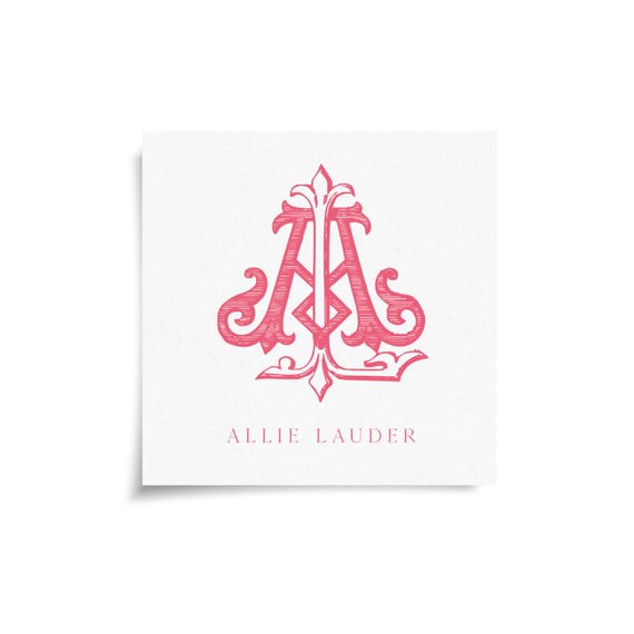 Monogram Stickers & Cards - AL - LA