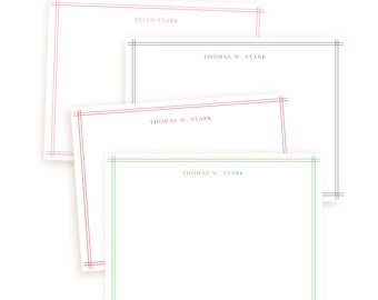 Classic Lines Personalized Note Cards