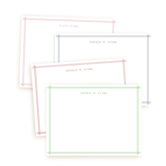 Classic Lines Personalized Note Cards