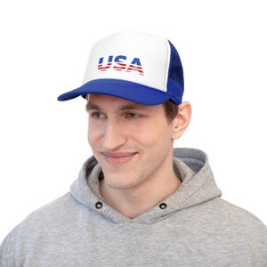 Trucker Caps - Patriotic USA Hat, American Flag Cap, Independence Day Headwear, Fourth of July Gift, Memorial Day Hat