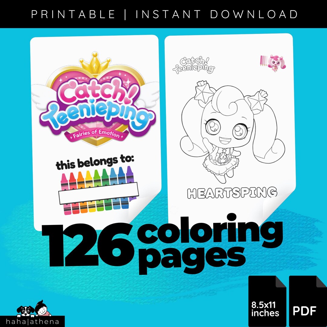 Printable Coloring Page Teenieping Instant Download Coloring Book PDF 