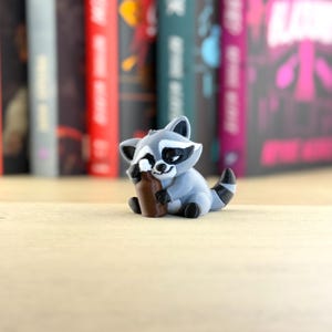 Barbara Raccoon, Scythe & Sparrow Inspired, Ruinous Love Trilogy, Bookish Gift bookshelf decor (40mm Tall)
