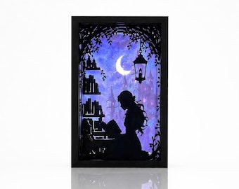 Fantasy Lese Licht Box, Buch Nook, Bücherwurm Geschenk