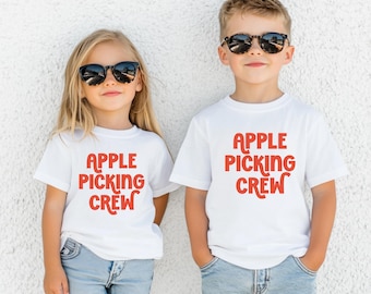 Apple Picking Crew Shirt, Kids T Shirt, toddler Fall Shirt, apple orchard tshirt, Orchard Family Outfit, apple picking crew, family matching