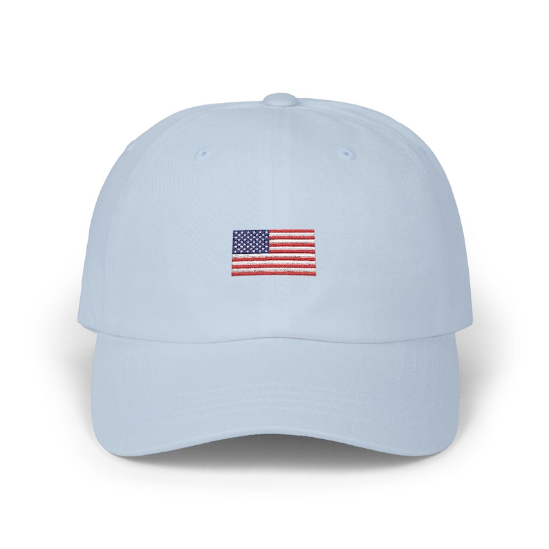 Gorra bordada con la bandera estadounidense, gorra del 4 de julio, gorra bordada, gorra para el día del barco, gorra para el lago, gorra del Día de los Caídos, gorra patriótica, bandera minimalista imagen 4