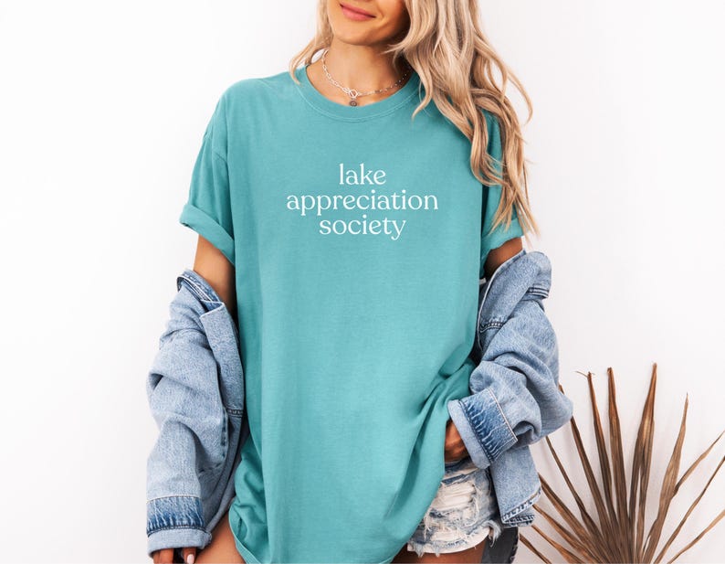 lake appreciation society T Shirt, lake weekend girls trip, cabin weekend, wake at the lake, lake girl tshirt, lake days shirt, lake vibes Seafoam