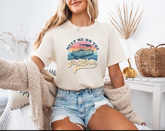 Treffen Sie mich auf dem Steg-T-Shirt, dem Steg-Shirt, dem Steg-Boot-Shirt, dem Steg-Boot, dem Steg-Zubehör, dem See-T-Shirt, den See-Wochenendgeschenken